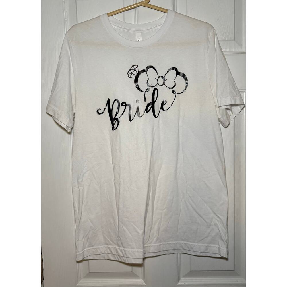 White‎ Minnie Mouse bride t-shirt size large